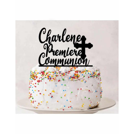cake-topper-1ere-communion-a-personnaliser-noir