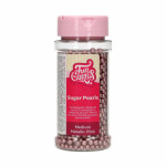 perles en sucre rose metallique de funcakes 80 g