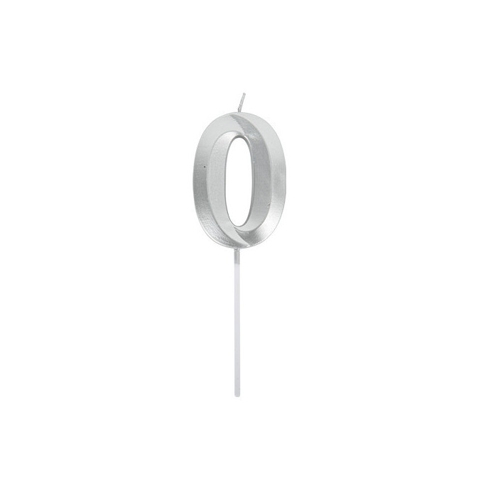 bougie-chiffre-0-argent-metal