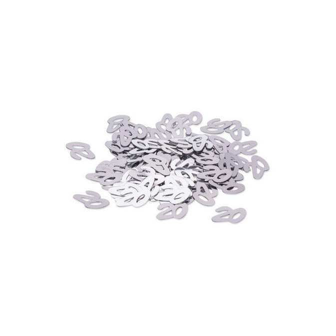 confettis-de-table-argent-20-ans
