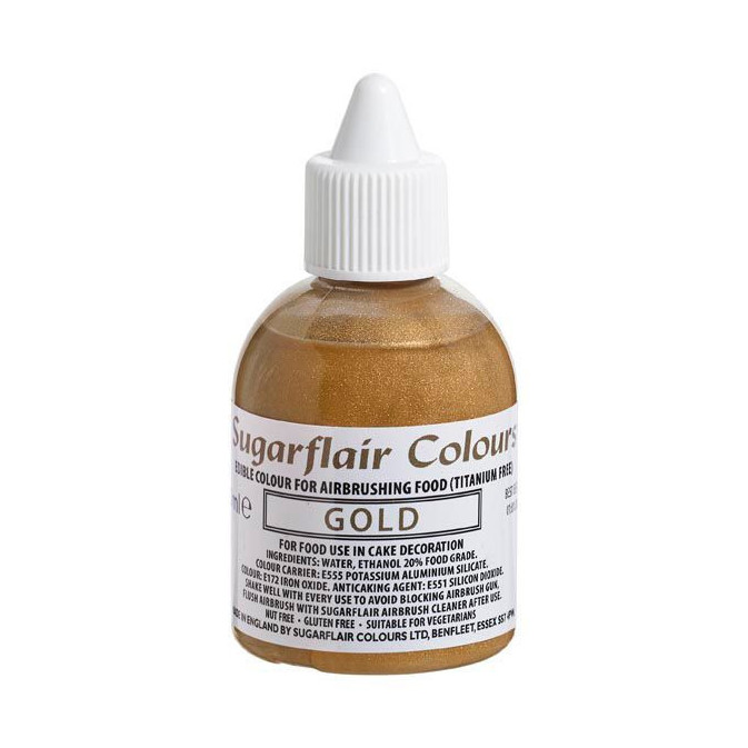 Colorant alimentaire pour aérographe or