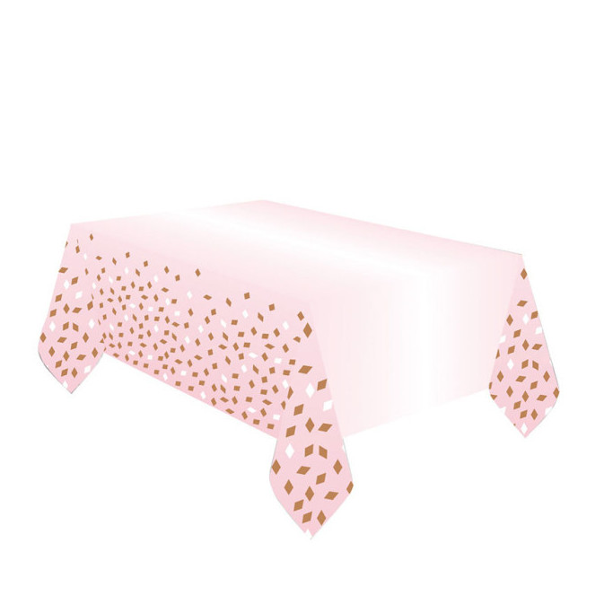 Nappe en papier rose gold 180x120 cm | Vaisselle anniversaire