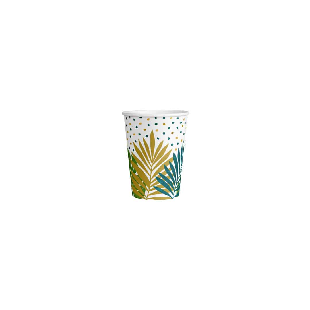 8 gobelets carton tropical