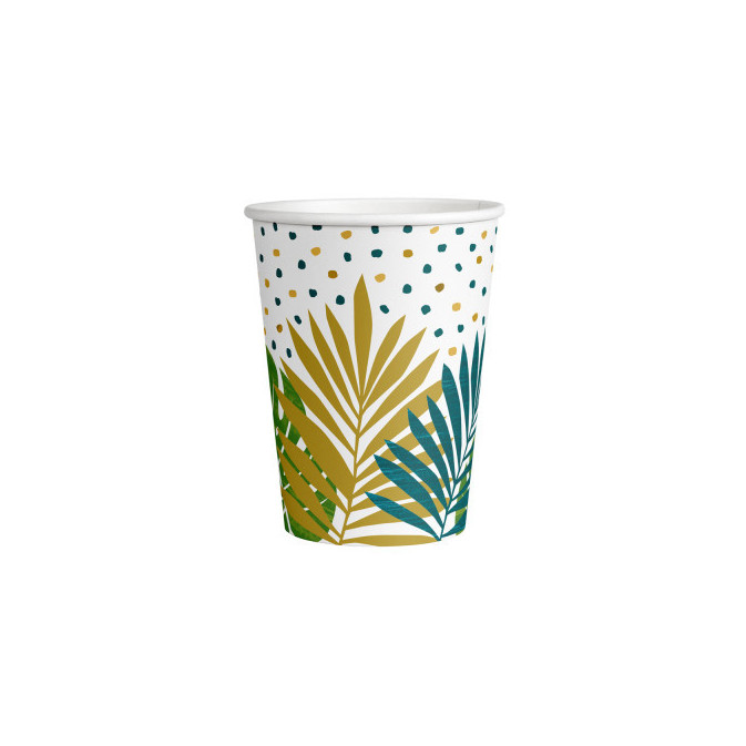 8 gobelets carton tropical