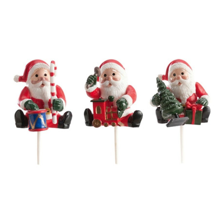 sujets-buche-de-noel-pere-noel-lot-de-3