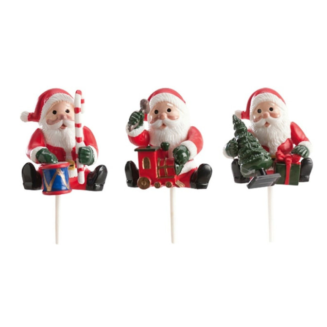 sujets-buche-de-noel-pere-noel-lot-de-3