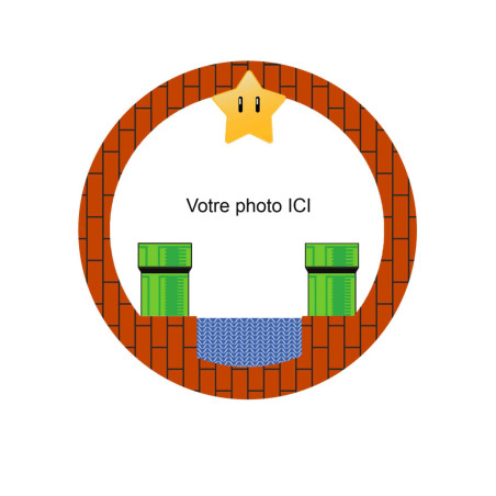 photo gateau personnalisée theme jeu vidéo plombier italien