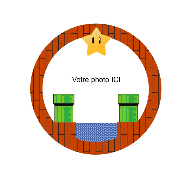 photo gateau personnalisée theme jeu vidéo plombier italien