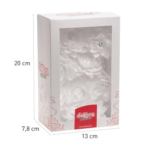 18 fleurs d'azyme blanches