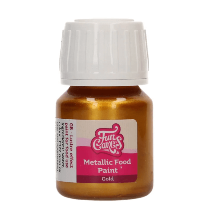 peinture alimentaire metalisée funcakes gold