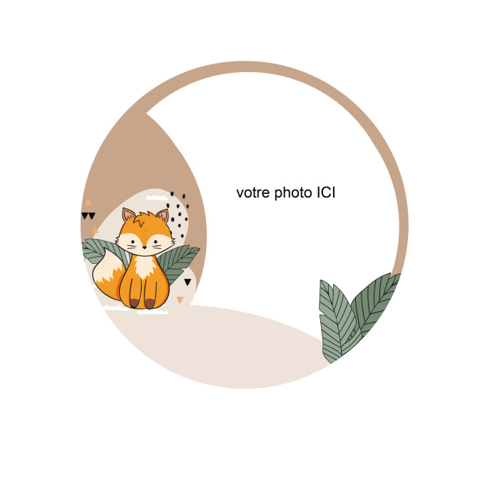 Photo comestible Renard à personnaliser 20 cm