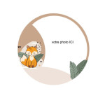 Photo comestible Renard à personnaliser 20 cm