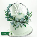 wedding cake decoré avec feuillage