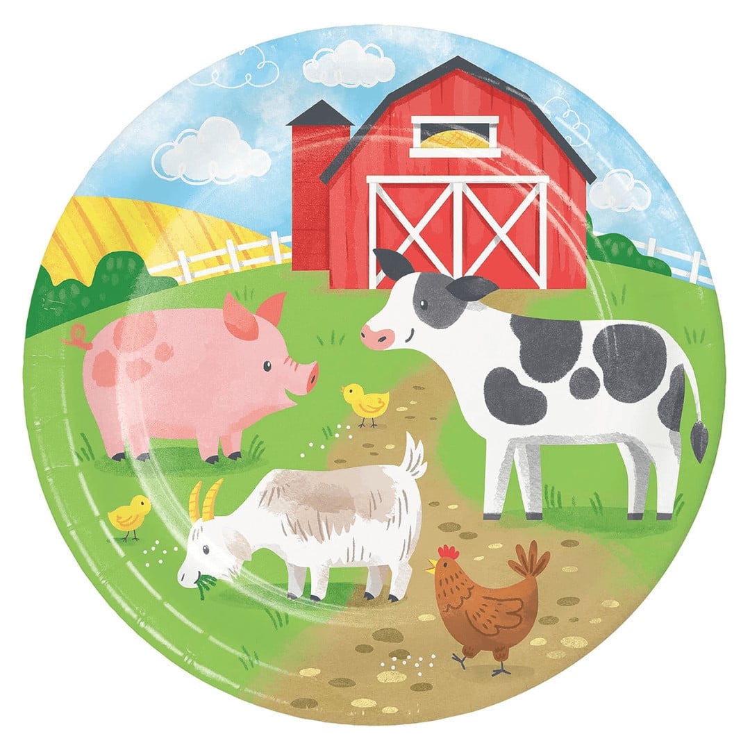 Assiettes animaux de la ferme