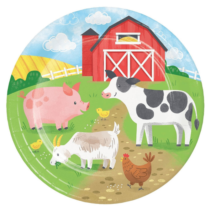 Assiettes animaux de la ferme