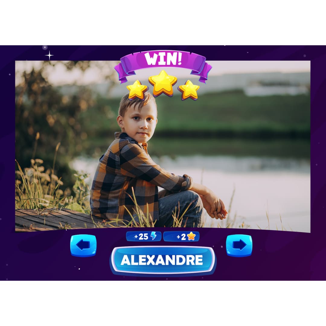 Edible photo mobile game to personalize