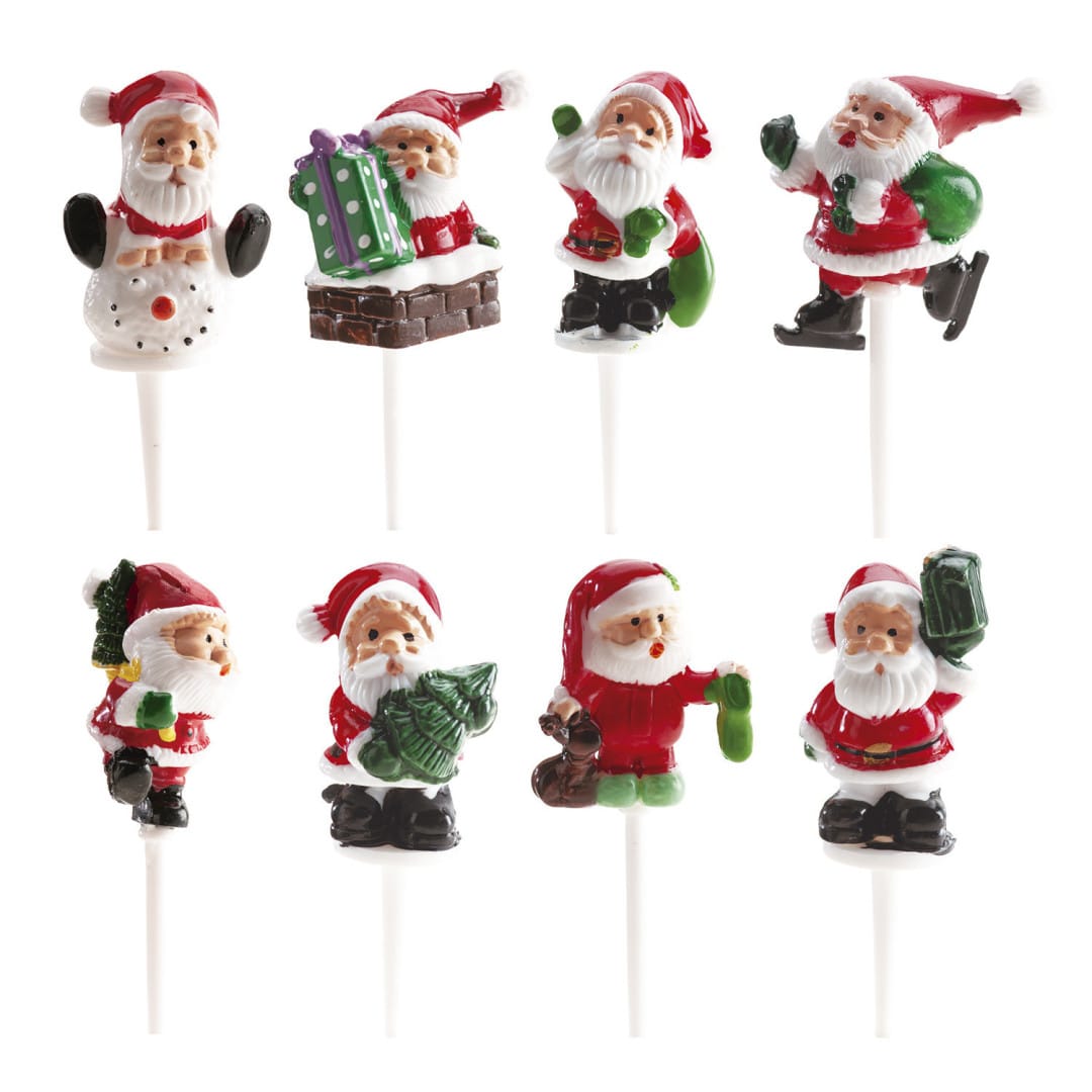 8-pics-decoratifs-pere-noel-pour-buche