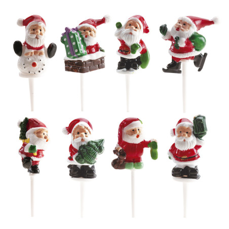 8-pics-decoratifs-pere-noel-pour-buche