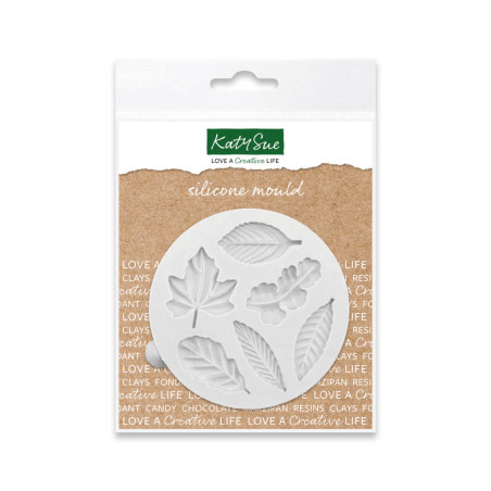 Moule silicone 6 feuilles pour pâte à sucre - Katy Sue