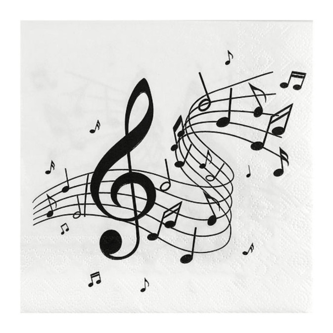 serviettes-notes-de-musique