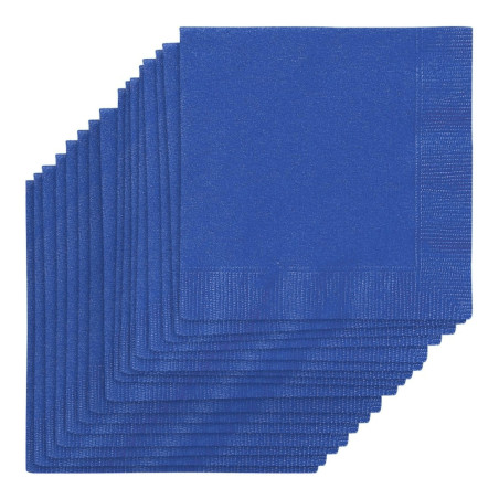 pack de serviettes bleus royales
