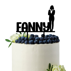 Cake topper femme d'affaire personnalisable
