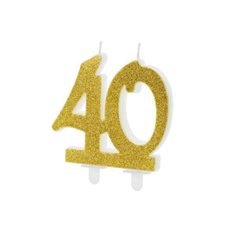 bougie-40-ans-or