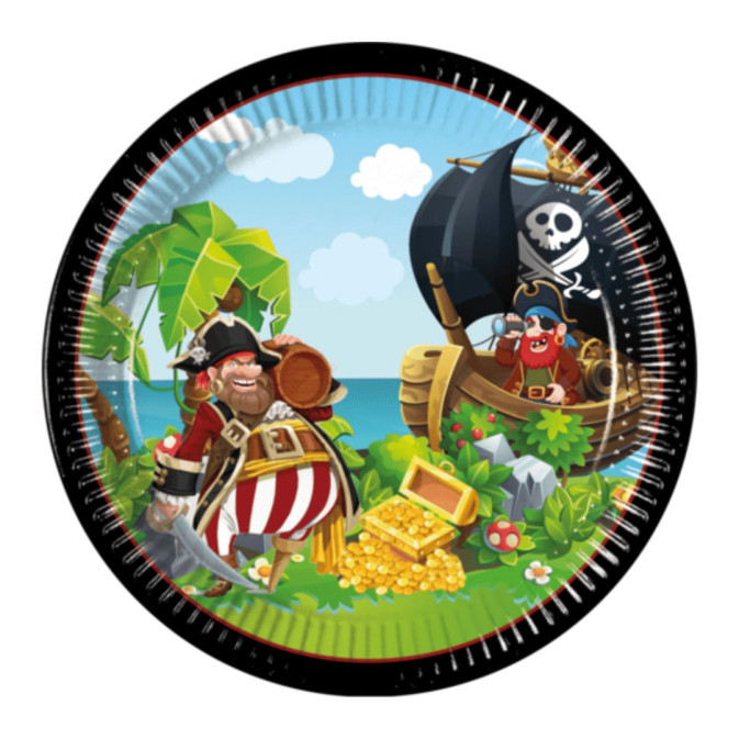 8 assiettes pirate