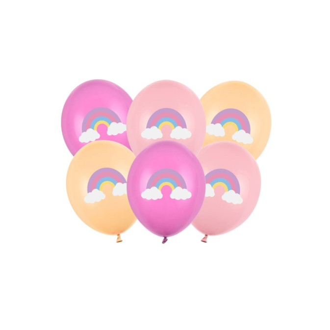 ballons de baudruche arc-en-ciel