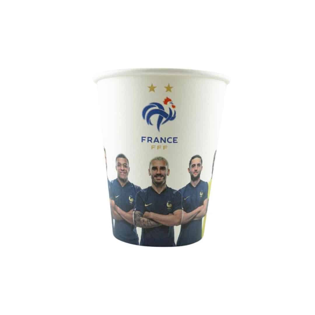 6 gobelets FFF en carton - 250 ml