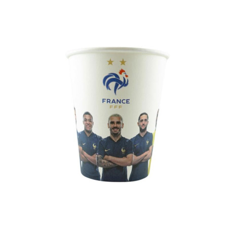 6 gobelets FFF en carton - 250 ml