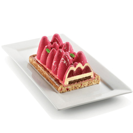 gateau ice glow framboise entremet découpe