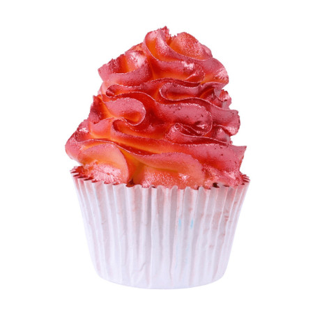 cupcake decoré avec le spray lustrant bleu