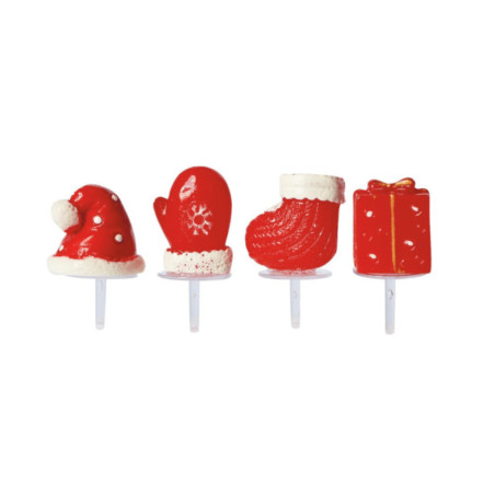 decoration en plastique pour buche de noel