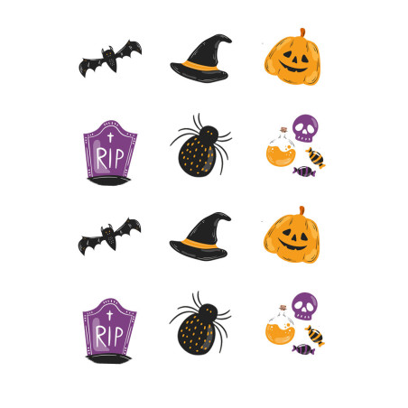 12 disques comestibles halloween