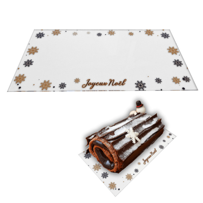 plateau acrylique pour buche de noel