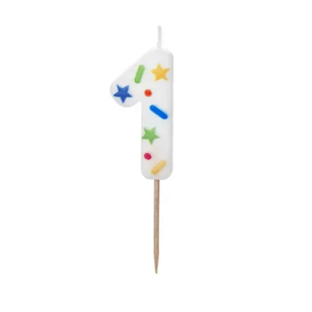 bougie chiffre sprinkles 1