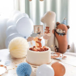 bougie anniversaire 1 an ourson sur un gateau