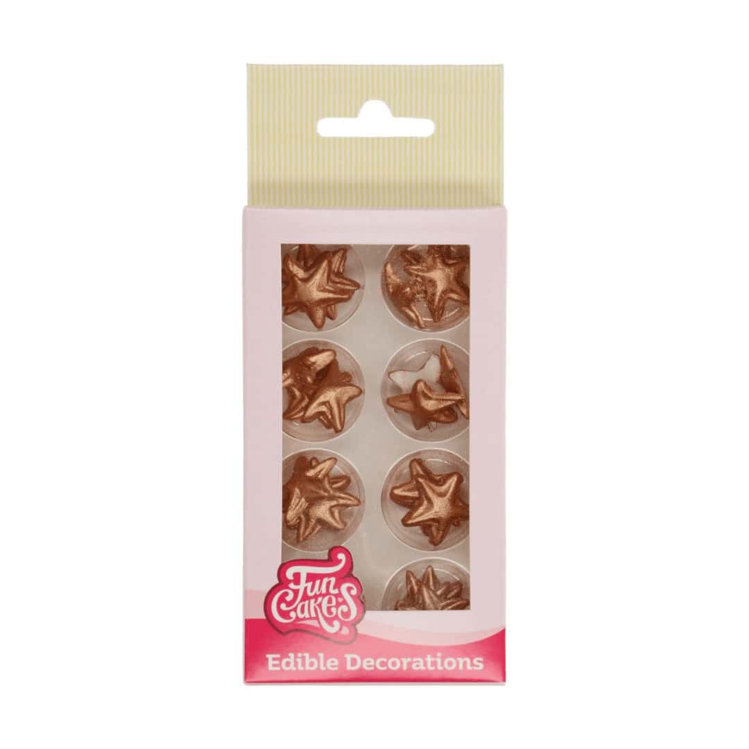 étoile en sucre funcakes couleur bronze