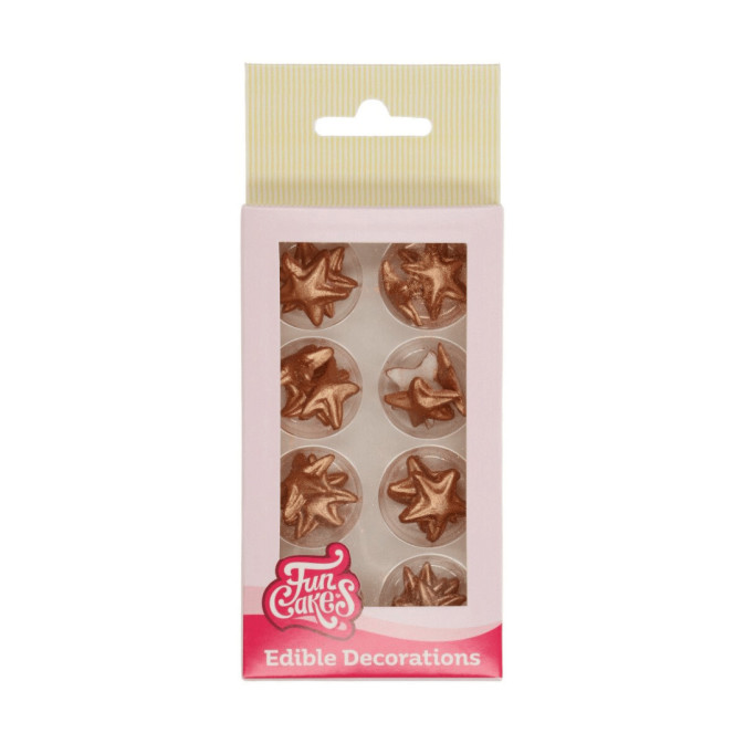 étoile en sucre funcakes couleur bronze