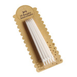10 bougies géantes blanches