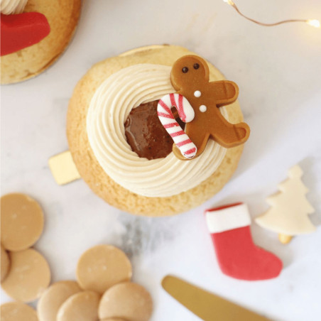 deco pate d'amande sur cupcake