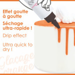 utilisation glaçage orange drip cake