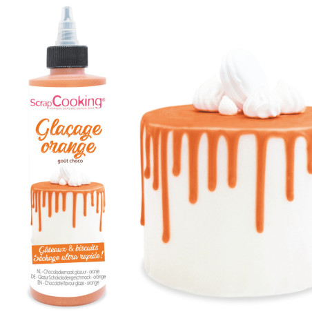 cake design et glaçage orange