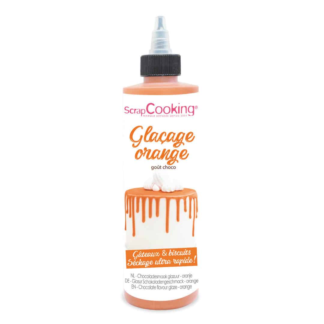 Glaçage drip cake orange