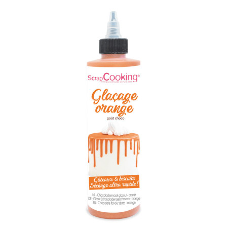 Glaçage drip cake orange