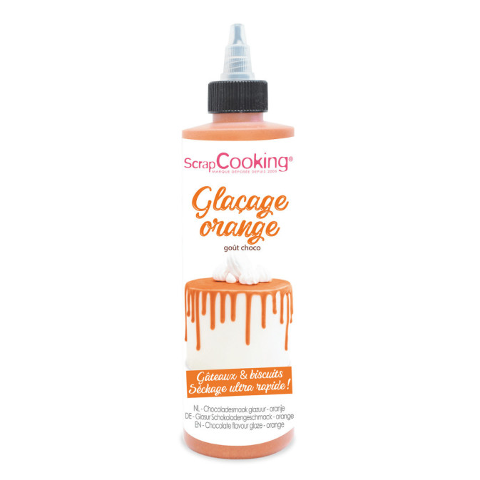 Glaçage drip cake orange