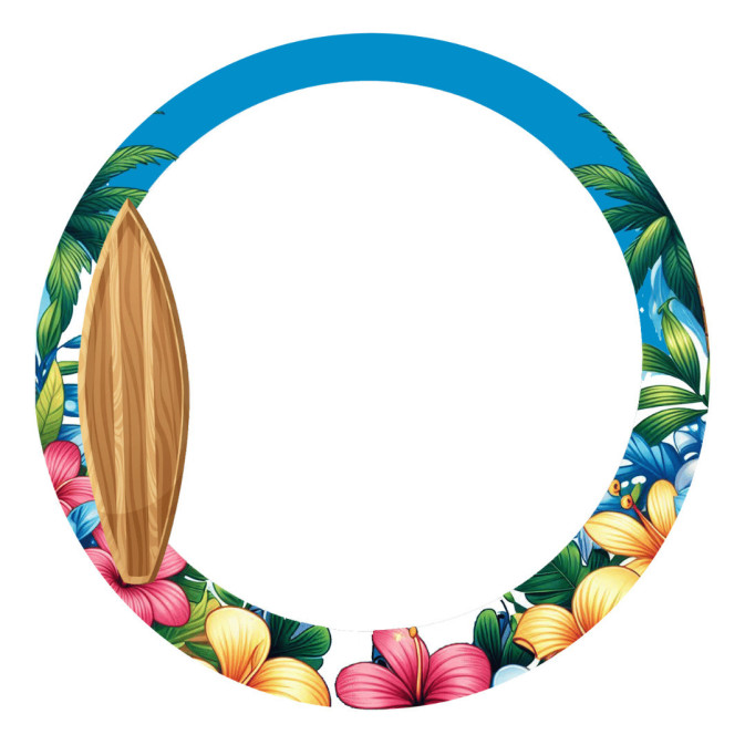 photo comestible ronde Hawaii