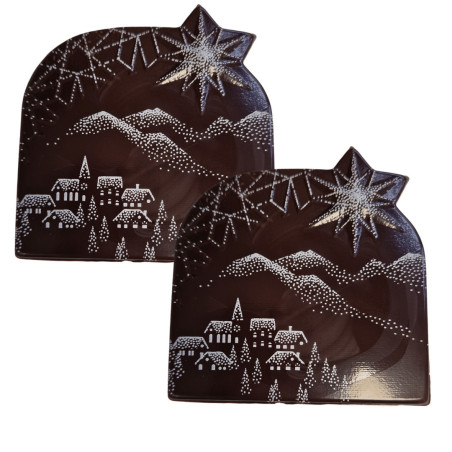 deux embouts de buche village chocolat noir