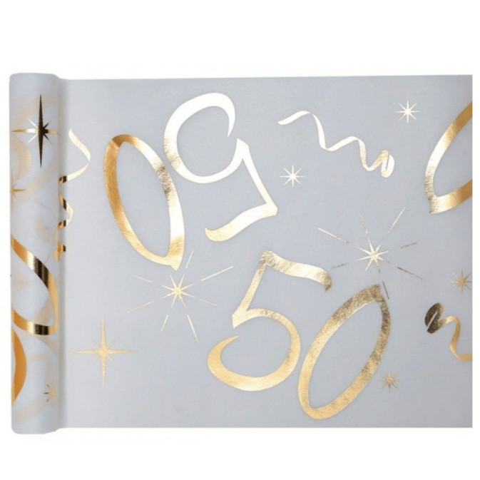 chemin de table 50 ans doré